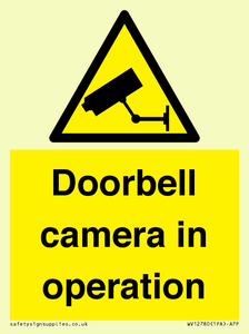 Doorbell camera in operation